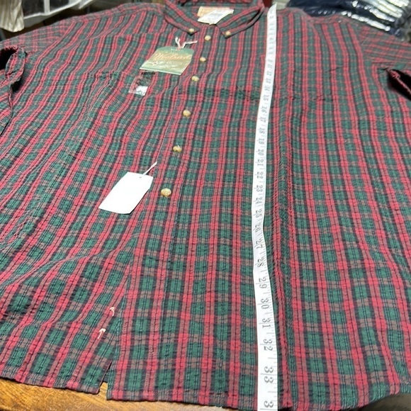 Woolrich short sleeve nwt holiday plaid size xxl outdoor rugged wear 💯 cotton - Picture 7 of 9